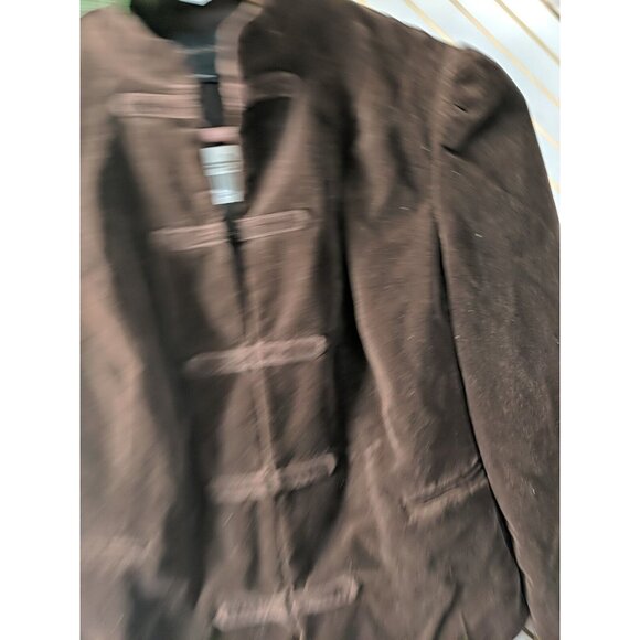 BCBGMaxazria Women's Velvet Military Cut Blazer Brown Mandarin Collar XS NEW - Picture 4 of 8